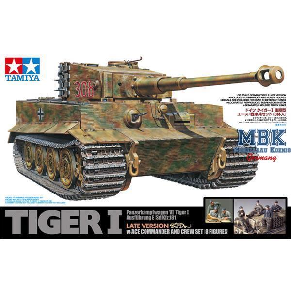 Tiger I late w/8 Crew - TAMIYA - 25109 - Milit&auml;rmodellbau 1:35 Panzer Panzer WK.II - Achse  Wehrmacht