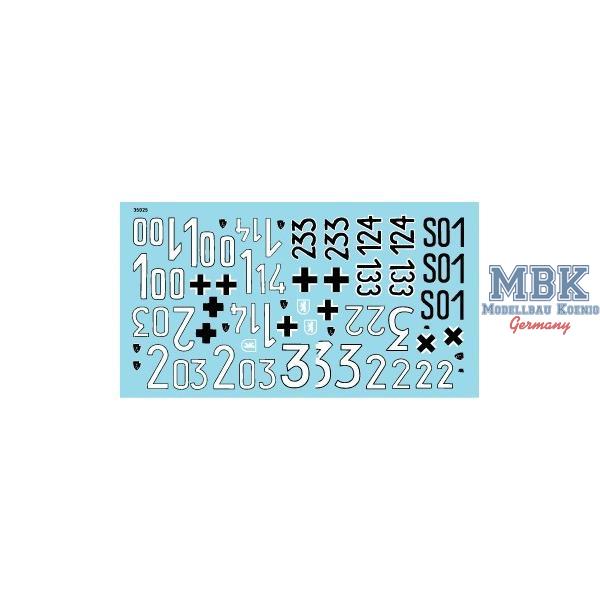 Tiger I Late Mix I - sPzAbt 507 / 510 / Grossdeuts - BISON Decals - BIS35025 - Milit&auml;rmodellbau 1:35 Zur&uuml;stteile Decals  Bison