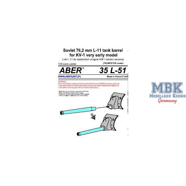 Russische 76,2mm L-11 tank barrel for KV-1 very ea - ABER - 35L-51 - Milit&auml;rmodellbau 1:35 Zur&uuml;stteile Rohre  sonstige