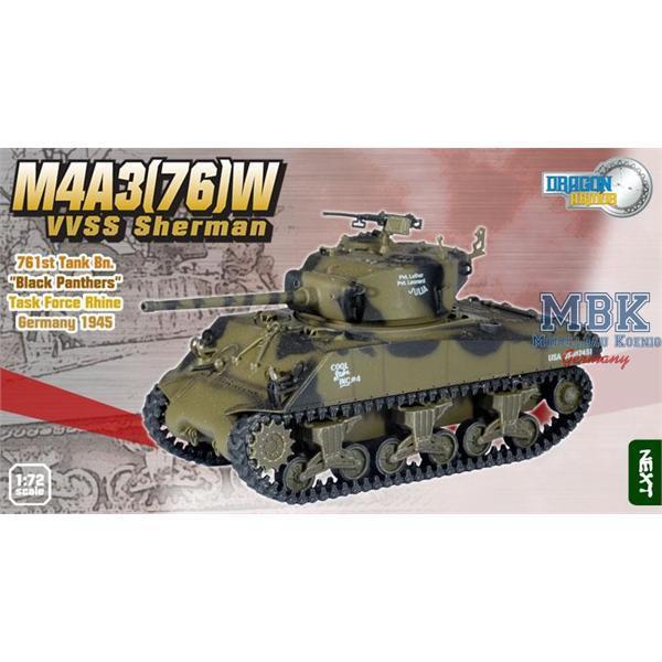 Sherman M4A3(76)W, 'Black Panther' Task Force Rh - DRAGON ARMOR - 60163 - Fertigmodelle Fahrzeuge 1:72  Dragon Armor