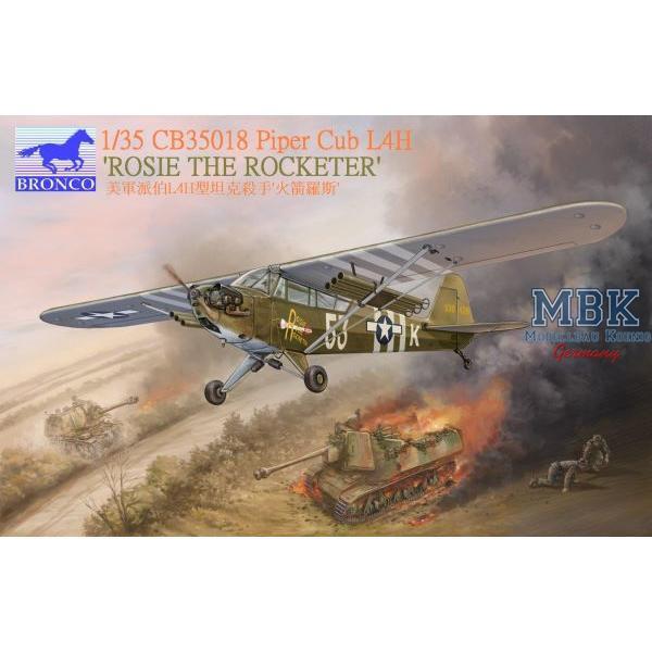 Piper Cub L4H 'Rosie the Rocketeer' - BRONCO - CB35018 - Flugzeugmodellbau 1:24-1:32 Alliierte WK.II  U.S. Airforce