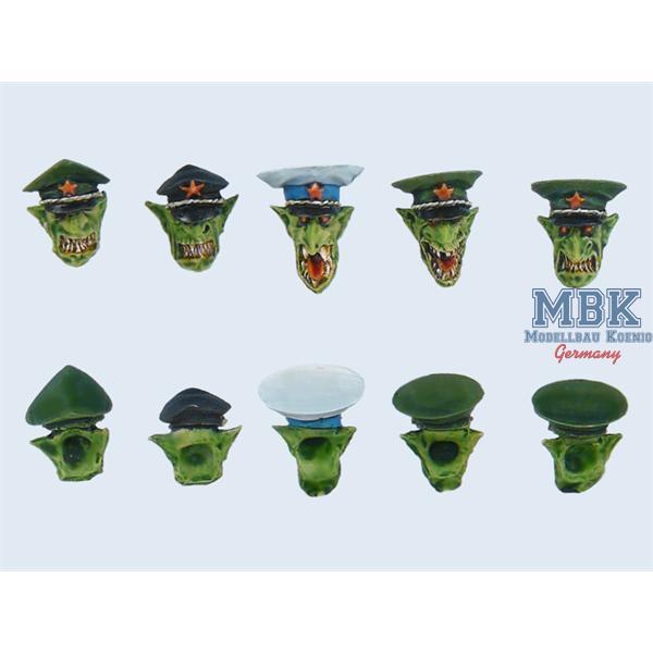 Goblin Gener&auml;le: K&ouml;pfe 1 (5) - MICRO ART - C00013 - Warhammer, Tabletop,  Fantasy MicroArt Miniatures Miniaturen  Umbausets