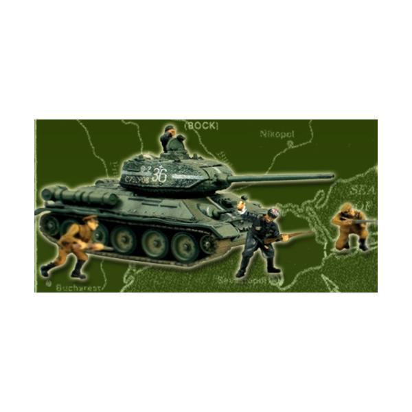 T-34/85 Set mit 8 Figuren - FORCES of Valor - 85518 - Fertigmodelle Fahrzeuge 1:72  Forces of Valor