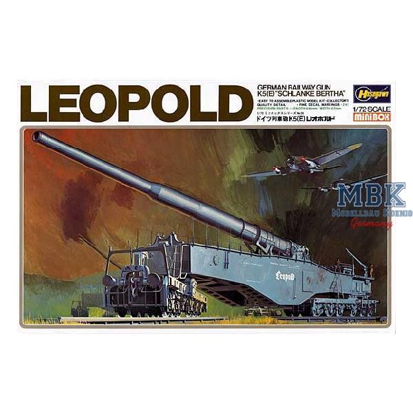 Eisenbahngesch&uuml;tz Leopold - HASEGAWA - HAS31028 - Milit&auml;rmodellbau 1:72-1:76  Auf Schienen