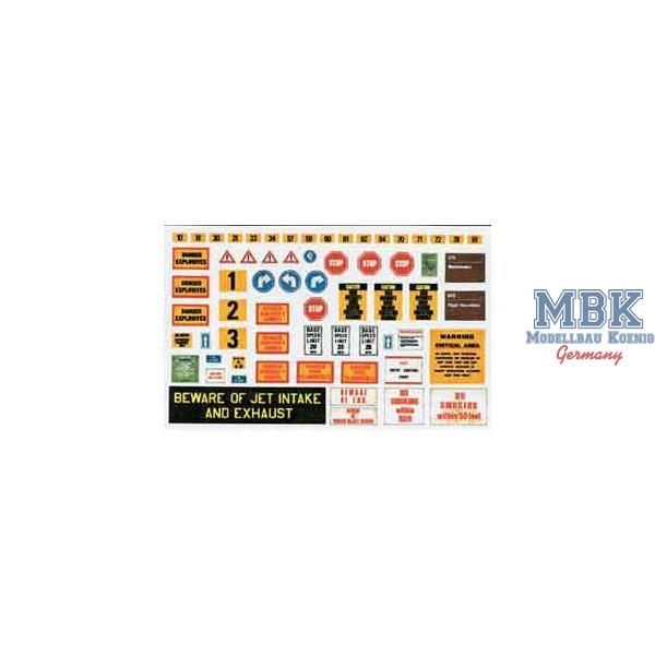 Airfield Warning Signs 1:48 - VERLINDEN - 0491 - Flugzeugmodellbau 1:48  Zubeh&ouml;r / Figuren