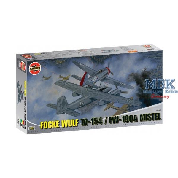 Focke Wulf TA-154/FW190A-6 MISTEL - AIRFIX - AIR05040 - Flugzeugmodellbau 1:72 Achse WK.II  Luftwaffe