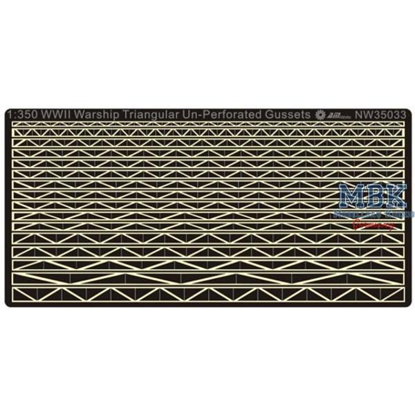 WWII Warship Triangular Gussets Unperforated - Alliance Modelworks - ANW35033 - Schiffsmodellbau Schiffsmodelle 1:350  &Auml;tzteile