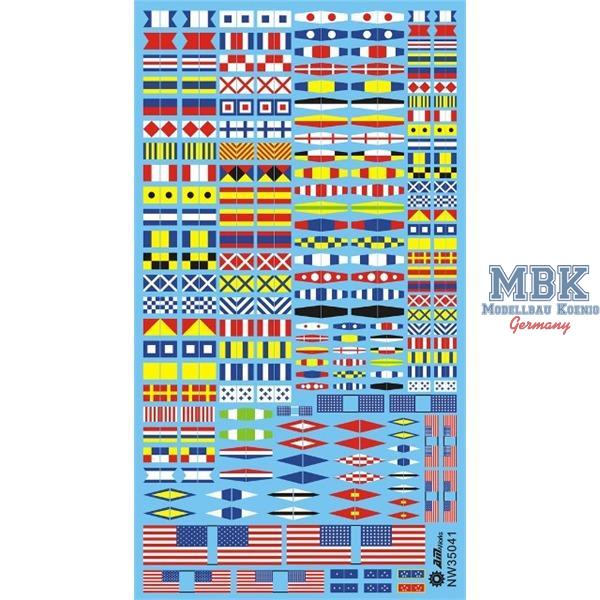 US NAVY Flags and Pennants (small sizes also suits - Alliance Modelworks - ANW35041 - Schiffsmodellbau Schiffsmodelle 1:350  &Auml;tzteile