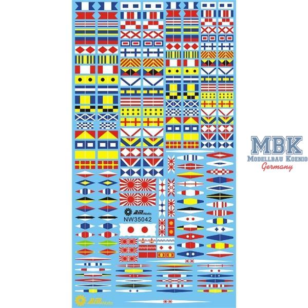 WWII IJN Flags and Pennants - Alliance Modelworks - ANW35042 - Schiffsmodellbau Schiffsmodelle 1:350  &Auml;tzteile