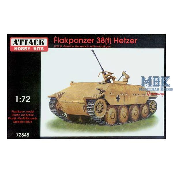Flakpanzer 38(t) Hetzer - ATTACK - ATT72848 - Milit&auml;rmodellbau 1:72-1:76 Panzer Panzer WK.II - Achse  Plastikbaus&auml;tze
