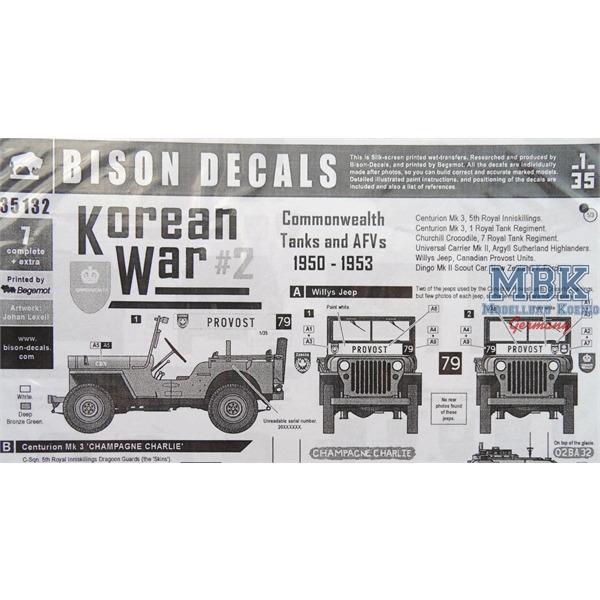 Korean War #2 - BISON Decals - BIS35132 - Milit&auml;rmodellbau 1:35 Zur&uuml;stteile Decals  Bison