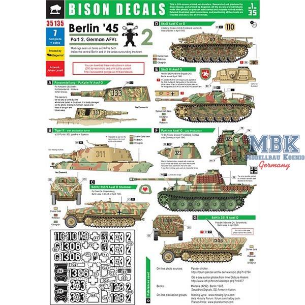 Berlin 1945 #2 - BISON Decals - BIS35135 - Milit&auml;rmodellbau 1:35 Zur&uuml;stteile Decals  Bison
