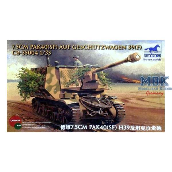 7,5cm Pak40 auf Gesch&uuml;tzwagen 39(f) - BRONCO - CB35004 - Milit&auml;rmodellbau 1:35 Panzer Panzer WK.II - Achse  Wehrmacht