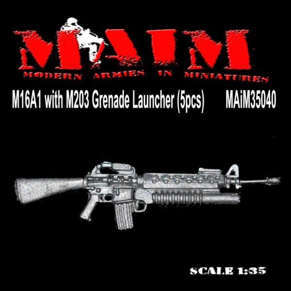 M16A1 w/ M203 Granade Launcher - Maim - maim35040 - Milit&auml;rmodellbau 1:35 Zur&uuml;stteile  Waffensets