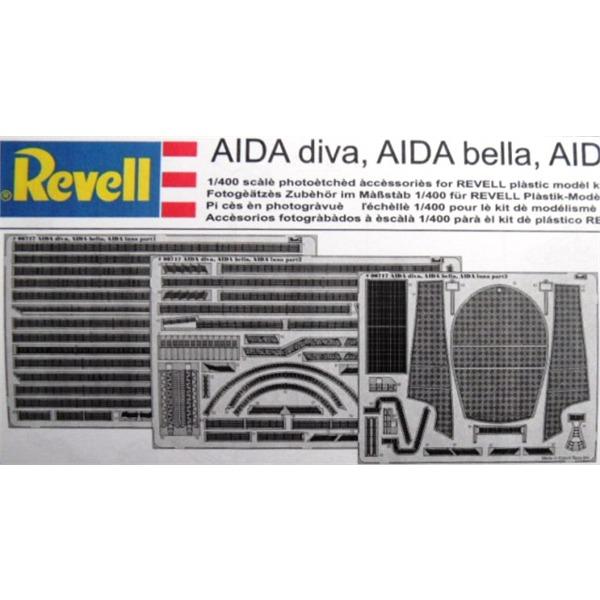 PE Set f&uuml;r AIDA bella, diva, luna (rev5200) - Revell - REV00717 - Schiffsmodellbau Schiffsmodelle 1:350  &Auml;tzteile