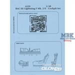 Lightning F Mk. 2/6 Cockpit Set für Airfix Bausatz