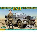 Sd. Kfz. 21 mit Generalfeldmarschall Rommel 