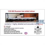 Russian 60to low sided Platform railcar 