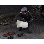 Waffen SS tank Commander with map 