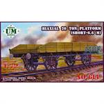 Biaxial 20 ton platform wagon 