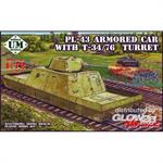 Pl-43 armoured car w/ t34/76 turret 