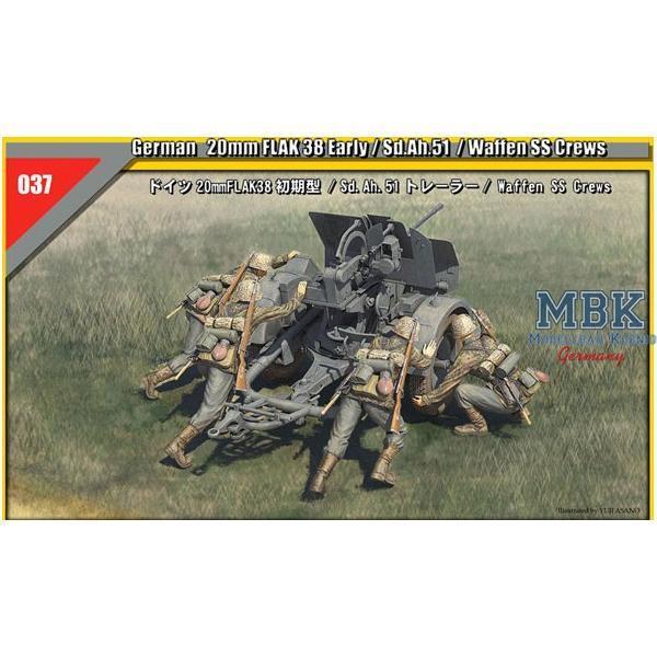 2cm FlaK38 fr&uuml;h mit SS-Crew - Tristar - TR35037 - Milit&auml;rmodellbau 1:35 Gesch&uuml;tze  Flak