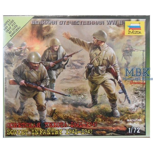 1:72 WWII  Sov. Infantrie (10 Figuren) - ZVEZDA - ZV6103 - Warhammer, Tabletop,  Fantasy  Historische Spiele