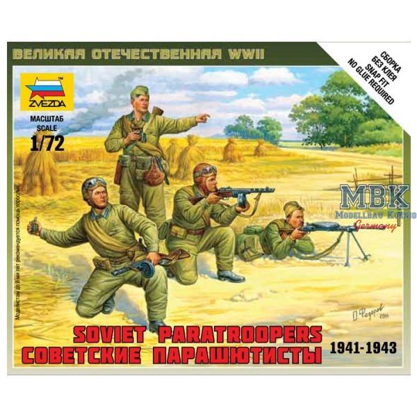 1:72 WWII sov. Fallschirmj&auml;ger - ZVEZDA - ZV6138 - Milit&auml;rmodellbau 1:72-1:76  Figuren
