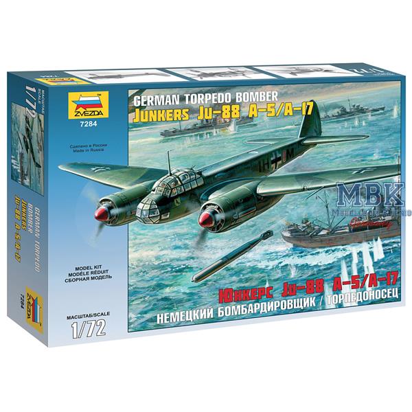 Junkers JU-88 A-17/A-5 Torpedo Bomber - ZVEZDA - ZV7284 - Flugzeugmodellbau 1:72 Achse WK.II  Luftwaffe