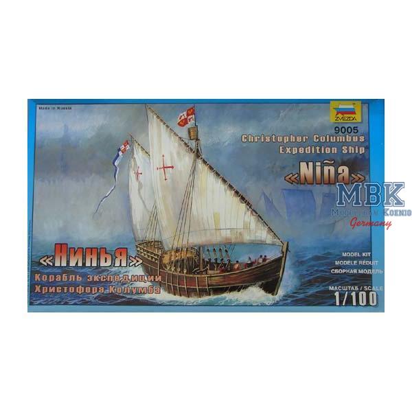 Karavelle 'Nina' - ZVEZDA - ZV9005 - Schiffsmodellbau Schiffsmodelle gr&ouml;&szlig;er als 1:350  Zivil