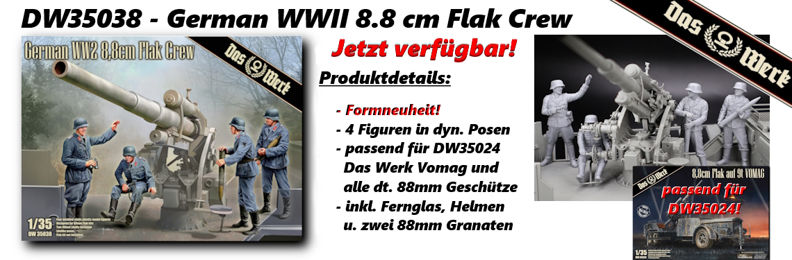 DW35038 German WW2 8.8 cm Flak Crew 1:35