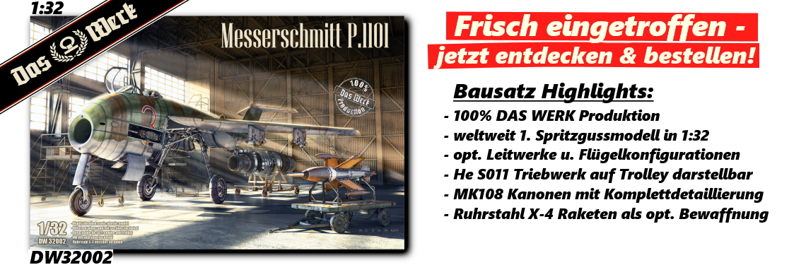 Neuheit DAS WERK DW32002 - Messerschmitt P.1101 (1:32)