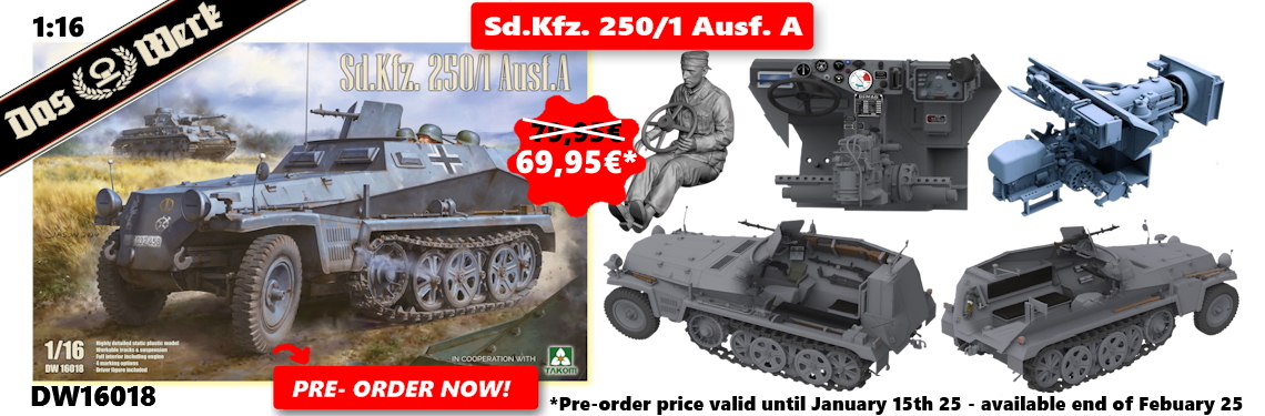 DAS WERK new release DW16018 - Sd.Kfz. 250/1 Ausf. A