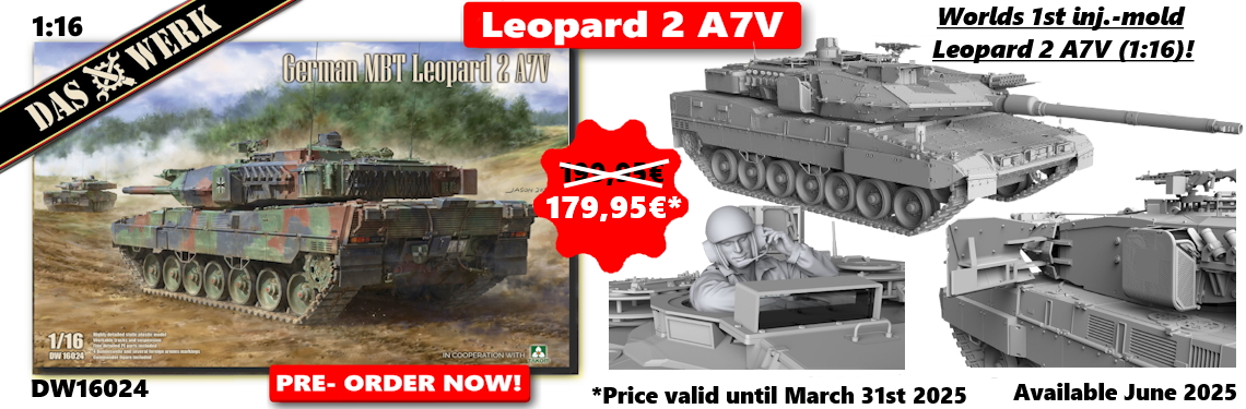 New release DAS WERK DW16020 Leopard 2 A7V (1:16)