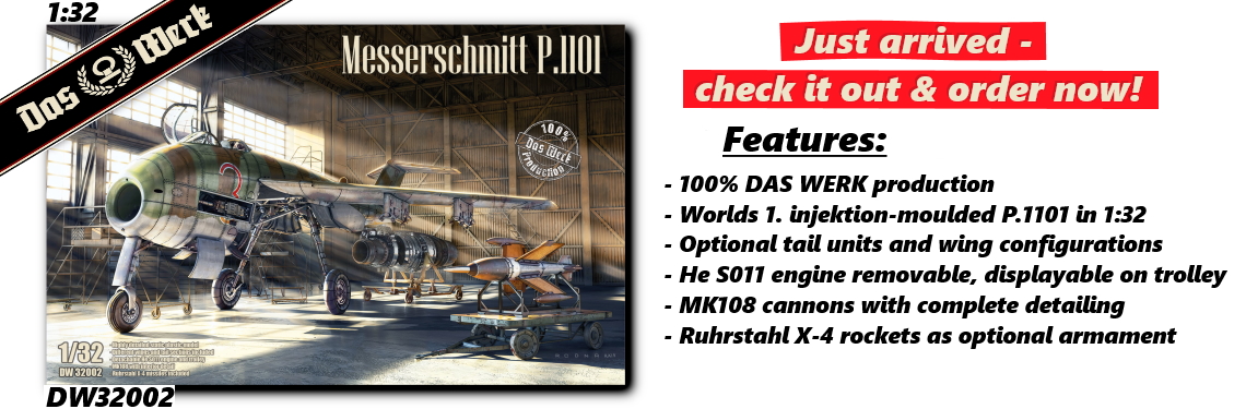 New release DAS WERK DW32002 Messerschmitt P.1101 (1:32)