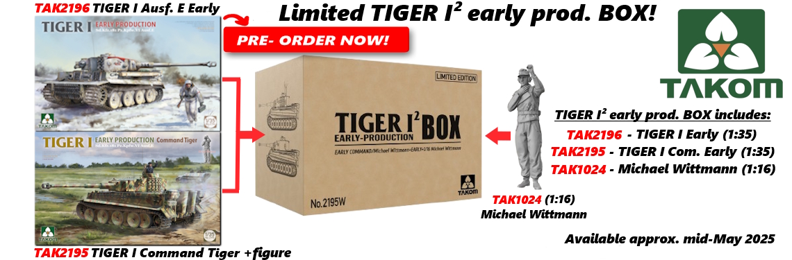 New release TAKOM TAK2195W limited TIGER I² early production BOX