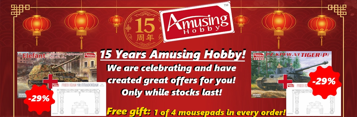 15 Years Anniversary AMUSING HOBBY SALE