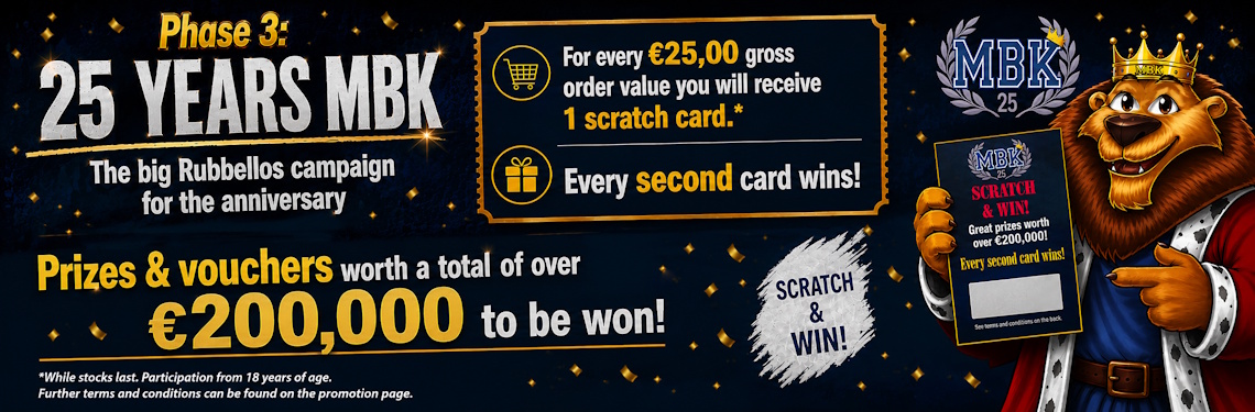 25 Years MBK - SCRATCH and WIN Rubbellos - Offer 2026