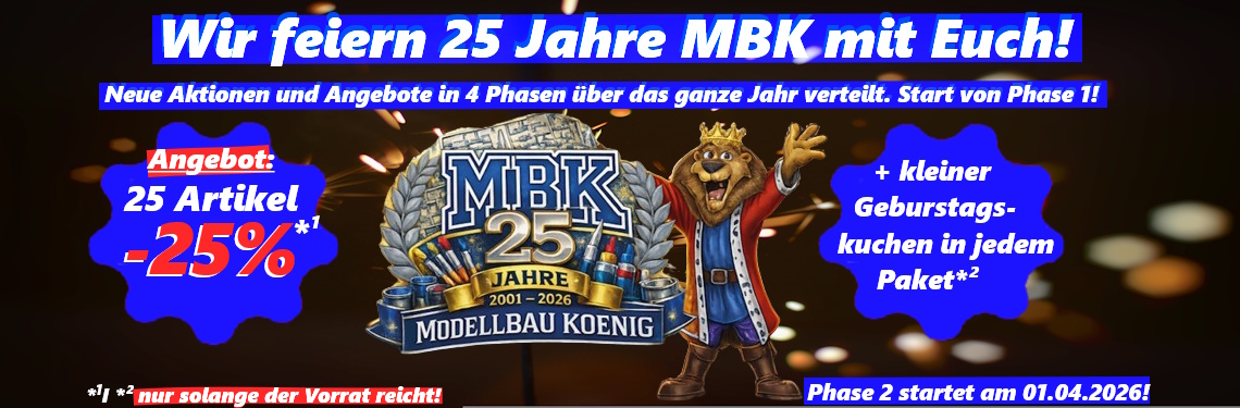25 jahre MBK - 25 Artikel 25% reduziert