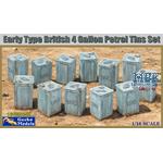 Early Type British 4 Gallon Petrol Tins Set