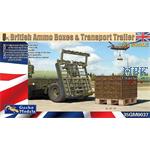British ammo boxes & transport trailer