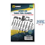 WWII US tanks tool clamps 1:35