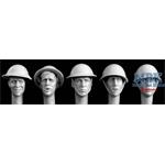 5 Heads British Steel helmets