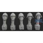 5 Heads Soviet early WW2 helmets