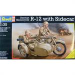 German Motorcycle R-12 with Sidecar