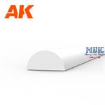 Styrene Half Cane 3.00 X 350mm (3 units)