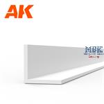 Styrene Angle 3.00 X 3.00 X 350mm (4 units)