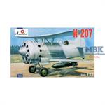 I-207 Soviet biplane Fighter