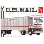 Ford C600 US Mail Truck w/USPS Trailer 1:25