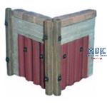 Spundwand Dalben Ecke/ sheet pile ointments corner